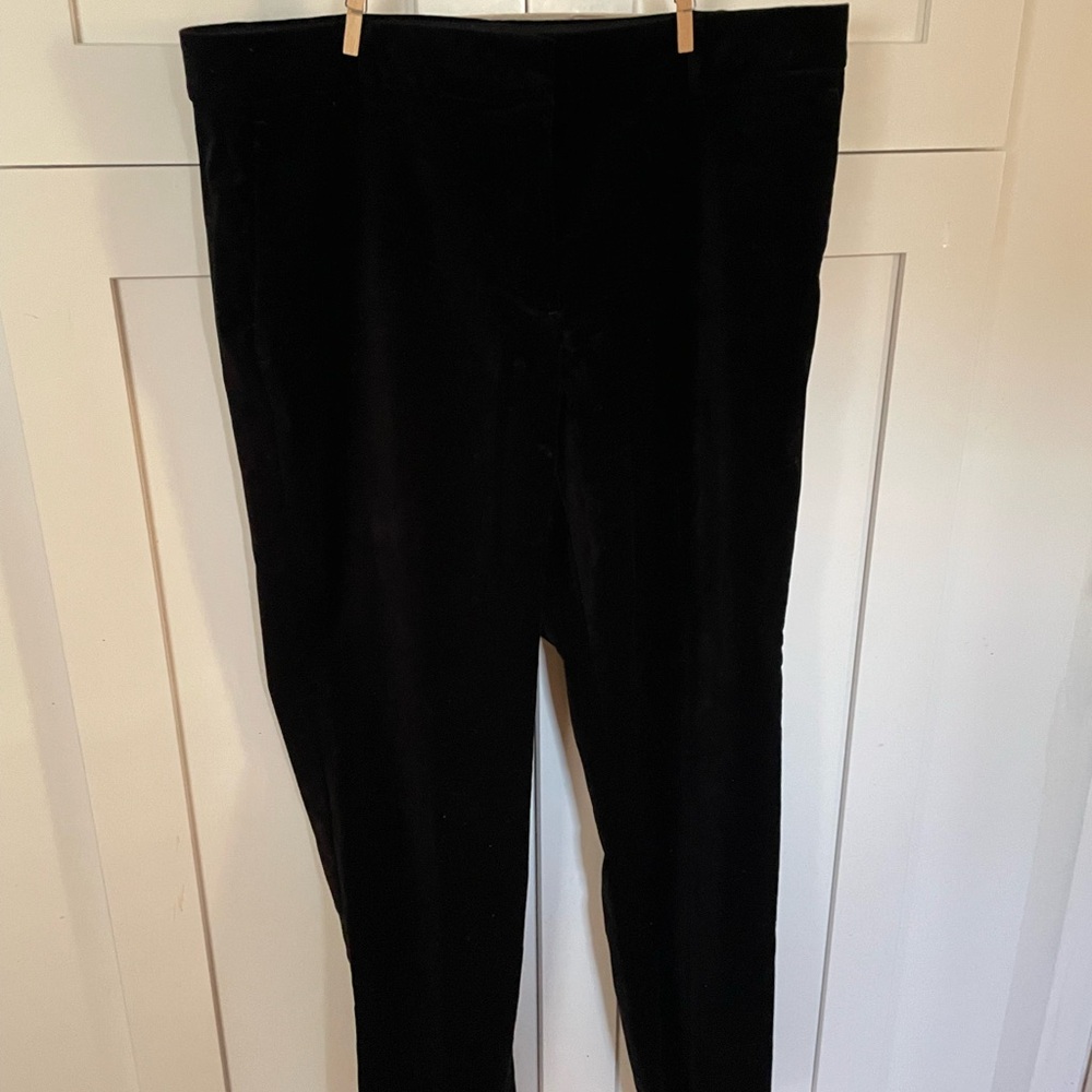 Ann Taylor Midnight Black Velvet Trousers